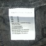 American Eagle Black Button Front High Rise Paperbag Denim Mom Shorts Photo 5