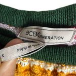 BCBGeneration Multicolor Chevron Stripe Crochet Knit One Shoulder Crop Top M Photo 2