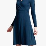 Lilly Pulitzer  Rozaline Wrap High Low Belted Jersey Knit Dress Inky Navy Blue Photo 2