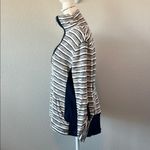 Ruby Rd Textured Striped Quarter Zip Blue Size Medium Photo 3