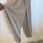 All in Favor  Tan and White Jumpsuit with Elegant Stripes Photo 4