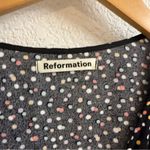 Reformation  Deanna Wrap Dress Size Medium Confetti Black Photo 3
