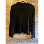 Vintage 80s Imari Granny Sweater Vest Womens M Black Crochet Flowers Boho Artsy Size M Photo 6