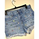 American Eagle  AE Denim '90s Boyfriend Short Embroidered Size 4 EUC!!! Photo 2