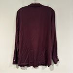 J Jill Soft Luxe Utility Popover Blouse Top Women's Large Plum Long Sleeve NWT Purple Photo 6