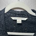 Diane Von Furstenberg  Navy Blue Lace Blouse button down women’s 6 career office Photo 3
