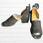 Fly London Women's Size 38 D'Orsay Block Heels Black Suede Ankle Lace Tie Up Photo 0