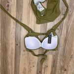 Tempt Me NWT  High Waisted Bikini Push Up Vintage Swimsuit green size Med… Photo 6