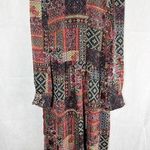 ZARA Patchwork Print Midi Dress Size Medium Photo 0