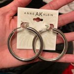 Anne Klein 925 sterling silver loop earrings Photo 0