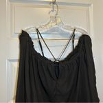 Harlowe $ Graham Harlowe & Graham Black Strappy Off The Shoulder Blouse size M Photo 7