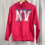 Alstyle Las Vegas Small Glitter Graphic Print Hooded Hoodie Sweatshirt Pink Photo 0