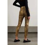 frame denim FRAME Le High Straight Metallic Cropped Jeans Size 25 Photo 1