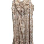 Chic Soul  Plus 3X Midi Dress Peek-A-Boo Midriff Ruched Bust Sleeveless Mandala Photo 1