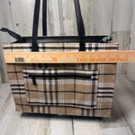 BEIS Béis The Messenger Tote in Plaid – Structured Travel & Everyday Tote Photo 4