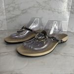 Vionic Karina Sandals Womens Size 10 Tan Snake Print Thong Arch Support Ring Photo 1