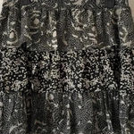Walter Baker  Tiered Ruffle Black Brown Starburst Print Mira Mini Skirt Size 6 S Photo 5