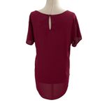 EXPRESS 35-20 Maroon Short Sleeve Top Women Petite Size Small NWT Photo 1