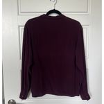 Austin Reed Vintage Silk Long Sleeve Button Up Shirt Burgundy Purple Size 8 Size M Photo 2