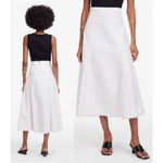 Madewell  | NWT Fluted Midi Skirt in Tile White | Sz 23 Photo 1