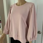 Splendid Women's Pink Shirred Shoulder Bubble Sleeve Sweatshirt Photo 8