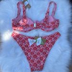 Berlook Red Floral Bikini Set Size L Photo 1