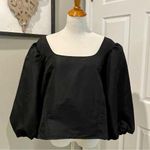 Levi's Levi’s Women’s Size XXXX Large Black Crop Top Puff /Balloon Sleeve New With Tags Photo 0