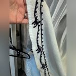 Raviya Boho swim coverup or Tunic in white and navy blue with sequin details XL Photo 5