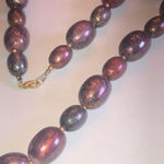 Vintage Metallic Bronze Dark Gray Beaded Boho Retro Necklace Photo 1