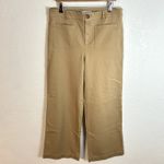 Ann Taylor Loft Citizen Twill Full Length Wide Leg Pant Womens Size 14 Tall Khaki Tan NWT Photo 1