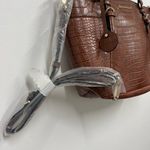 Dana Buchman  Brown Croc-Embossed Shoulder Bag Photo 7