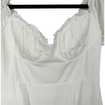 Selfie Leslie  Milkmaid Ruched Bust Puff Sleeve Mini Dress White Size Small Photo 6