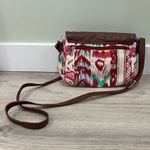 Trades Of Hope Leather Canvas Small Crossbody Purse Adjustable Strap Brown Boho Photo 1