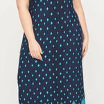 Catherines  Blue Geometric Terrace Ridge Sleeveless Maxi Dress‎ Size 5X Photo 0