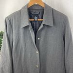 Dialogue  Gray Rivet & Hook Close Long Sleeve Blazer Jacket 12 Photo 2