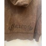 Guess JEANS SOLID BROWN FULL ZIP HOODIE LARGE (L9) Photo 4