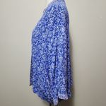 Laura Scott  blue floral open front kimono size lp Photo 3