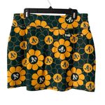 Loudmouth Oakland A’s Athletics Flower Skort Golf Skirt Green MLB NWTs large Yellow Photo 1