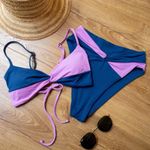 l*space πL*π Color Block Bikini (Ringo Top + Nancy Lee Bitsy Bottom) Small S NWT Photo 9