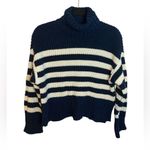 Madewell Nwt Navy Blue Wide Rib Turtleneck Sweater Photo 1