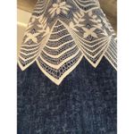 Ellen Wever Midi Dress Plus size 2x Soft Denim Color Lace Print Blue Photo 6