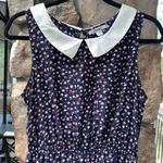 Papaya Sleeveless Navy Blue Tulip Floral Fit & Flare Dress Sundress Size LARGE Photo 1