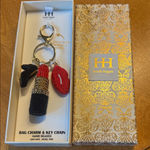 Haute Hippie  beaded lipstick heel & lips bag charm Photo 0