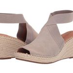 Gentle Souls  Colleen Espadrille Wedge Sandals Womens 8 M Grey Tan Suede Shoes Photo 0