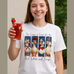 Gildan  “This Goose is Loose for the Red, White and Booze” Size Large. White Photo 0