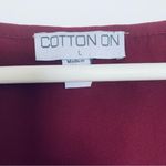 Cotton On  Burgundy Lightweight Sleeveless Shift Silk Dressy Tank Slip Dress | L Photo 5