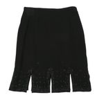 Badgley Mischka NWT $1990 Beaded Embellished Black Evening Car Wash Hem Skirt 12 Photo 0