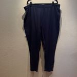 Woman Within  3X Navy Snap Trim Pull on Leggings Photo 2