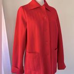 Vintage ‘70s Dorce Bright Red Button Front Collared Cardigan Sweater Size L Photo 4