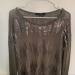Forever 21 XXI  Long Sleeve Top Olive Green Sequins Photo 1